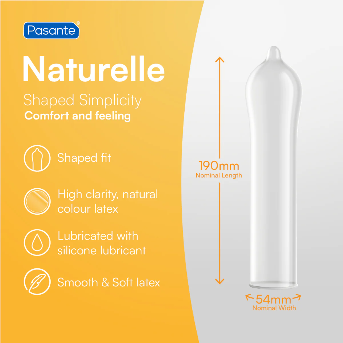 Pasante Naturelle Condoms 3 Pack - Image 3