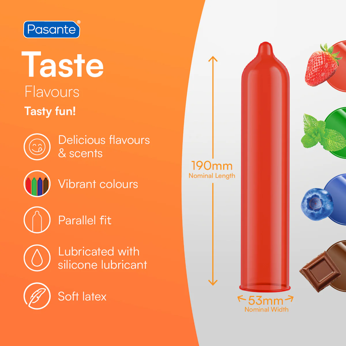 Pasante Taste Condoms 12 Pack - Image 3